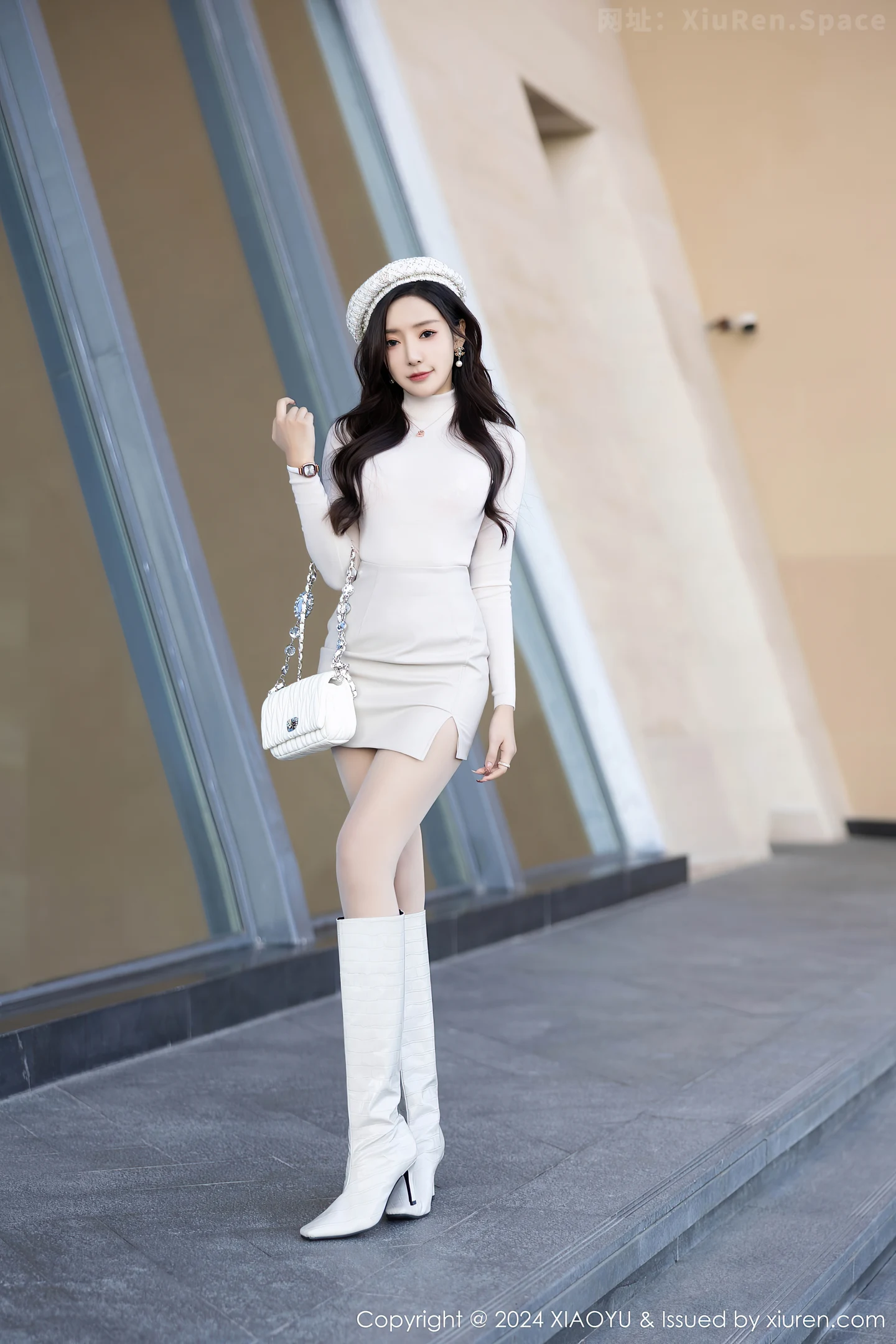 图片[2]-[XiaoYu画语界]Vol.1194 女神王馨瑶yanni性感白色连衣裙露粉色内衣配超薄肉丝诱惑写真84P-秀人网官方网站